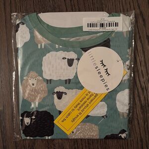 Little Sleepies Sheep Design Pajama Set in Teal